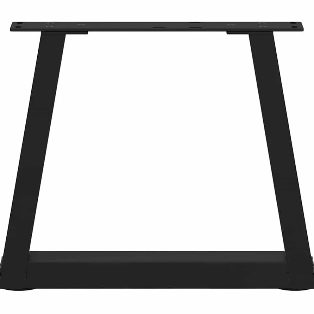 vidaXL Patas para mesa de centro en forma de V (2 unidades), color , 30 x (30-31,3) cm, acero Negro Clearance