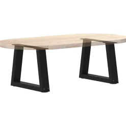 vidaXL Patas para mesa de centro en forma de V (2 unidades), color , 30 x (30-31,3) cm, acero Negro Clearance