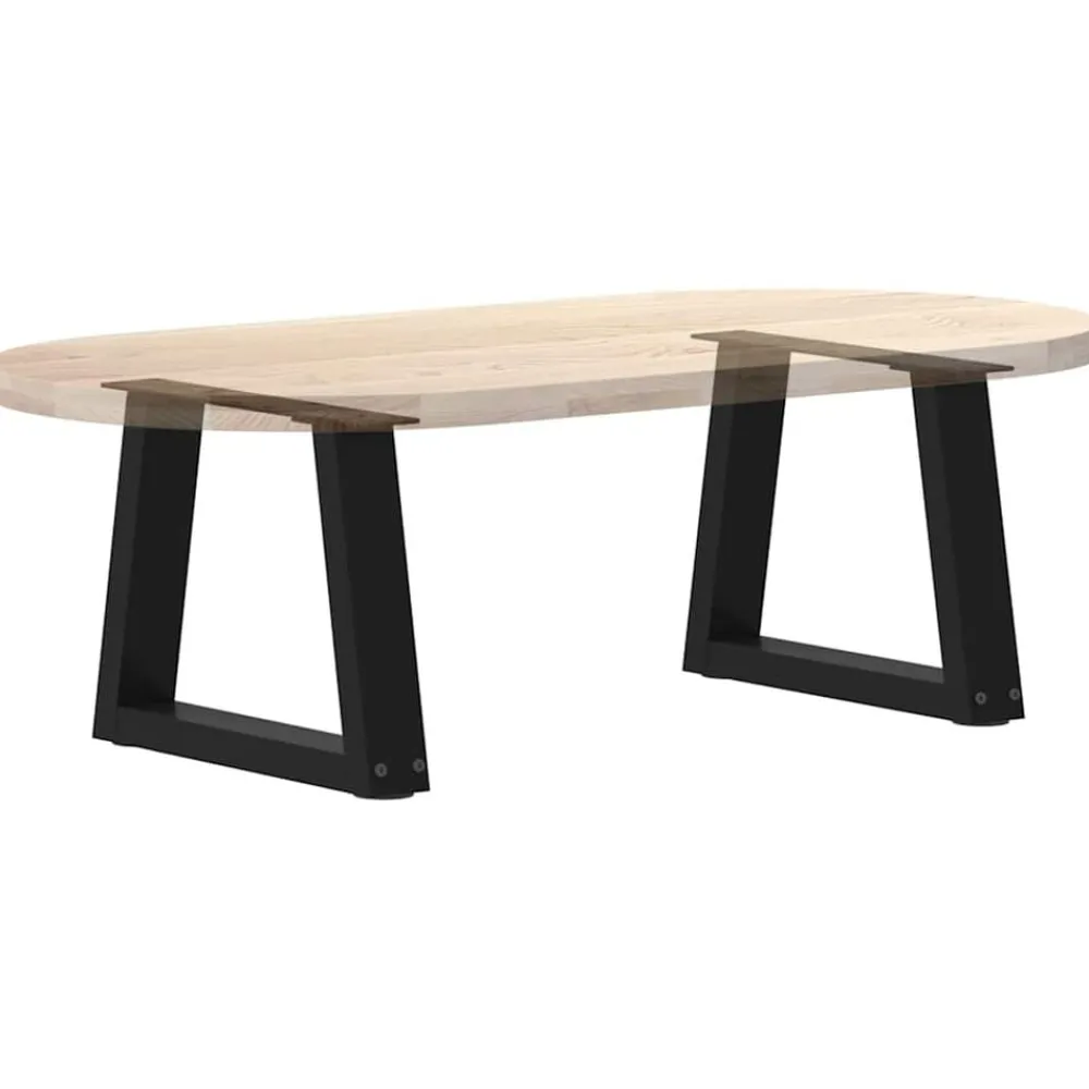 vidaXL Patas para mesa de centro en forma de V (2 unidades), color , 30 x (30-31,3) cm, acero Negro Clearance