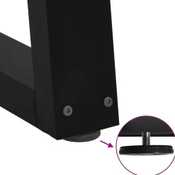 vidaXL Patas para mesa de centro en forma de V (2 unidades), color , 30 x (30-31,3) cm, acero Negro Clearance
