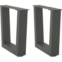 vidaXL Patas para mesa de centro en forma de V (2 unidades), , 30 x (30-31,3) cm, acero Antracita Best