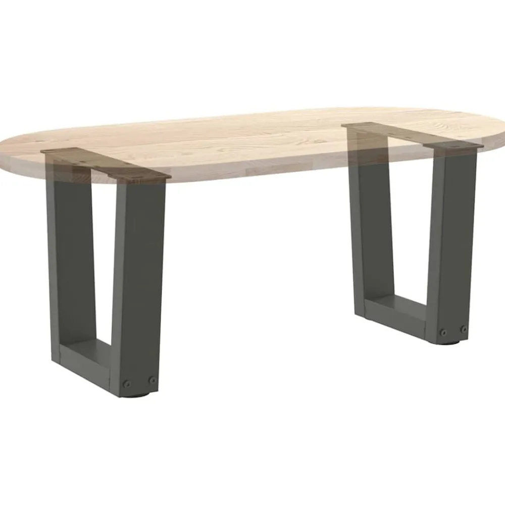 vidaXL Patas para mesa de centro en forma de V (2 unidades), , 30 x (30-31,3) cm, acero Antracita Best