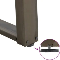 vidaXL Accesorios Para Mesas-Patas para mesa de centro en forma de U (2 unidades, acero , 30 x 30-31 cm)