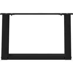 vidaXL Accesorios Para Mesas-Patas para mesa de centro en forma de U (2 unidades), color , 50 x (30-31) cm, acero