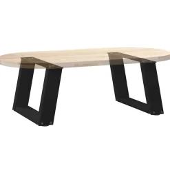 vidaXL Accesorios Para Mesas-Patas para mesa de centro en forma de U (2 unidades), color , 50 x (30-31) cm, acero