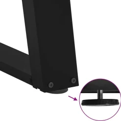 vidaXL Accesorios Para Mesas-Patas para mesa de centro en forma de U (2 unidades), color , 50 x (30-31) cm, acero