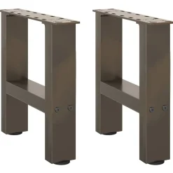 vidaXL Patas para mesa de centro de acero (2 unidades, 30 x 30-31 cm) Natural Clearance
