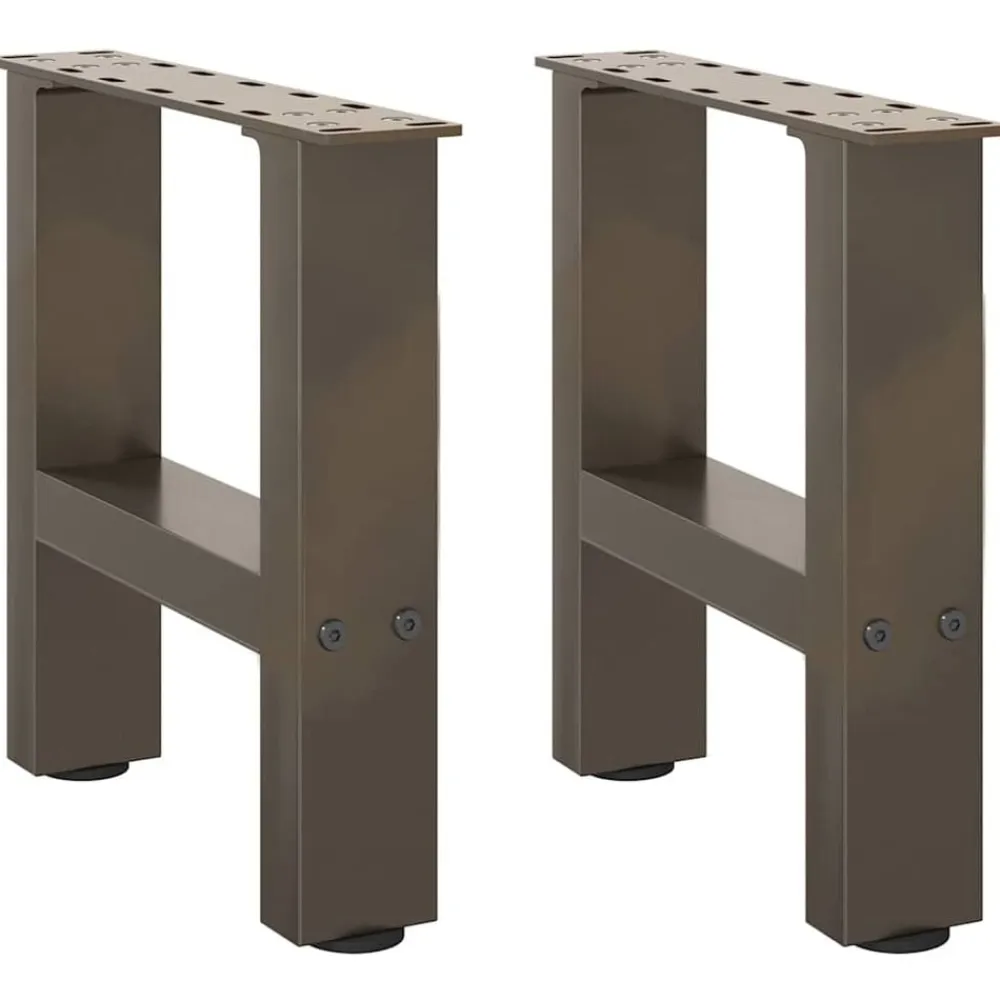 vidaXL Patas para mesa de centro de acero (2 unidades, 30 x 30-31 cm) Natural Clearance