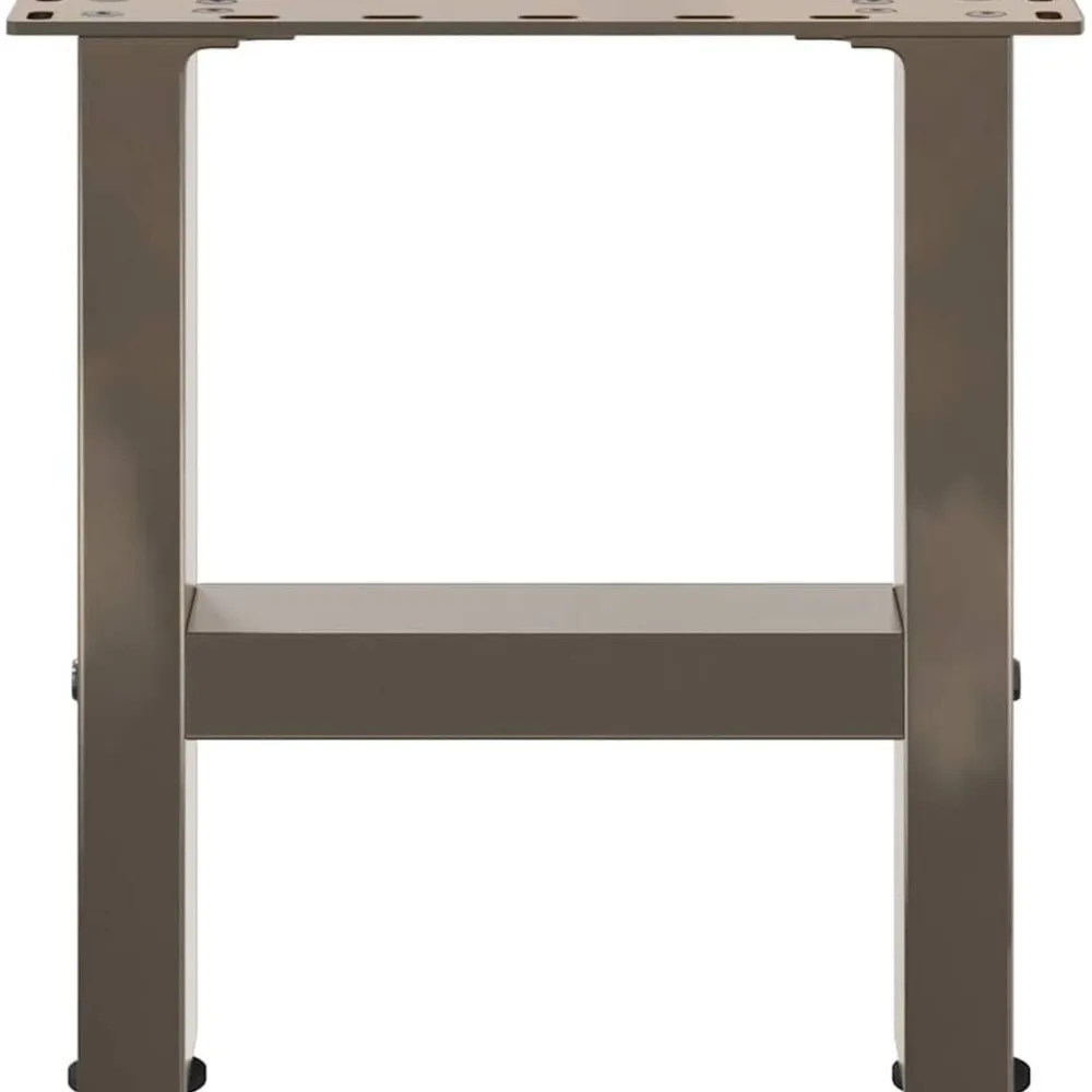 vidaXL Patas para mesa de centro de acero (2 unidades, 30 x 30-31 cm) Natural Clearance