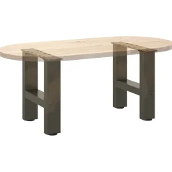 vidaXL Patas para mesa de centro de acero (2 unidades, 30 x 30-31 cm) Natural Clearance