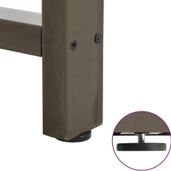 vidaXL Patas para mesa de centro de acero (2 unidades, 30 x 30-31 cm) Natural Clearance