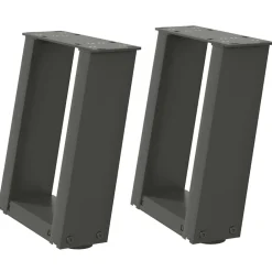 vidaXL Accesorios Para Mesas-Patas para mesa de centro en forma de U (2 unidades), , 30 x (30-31) cm, acero