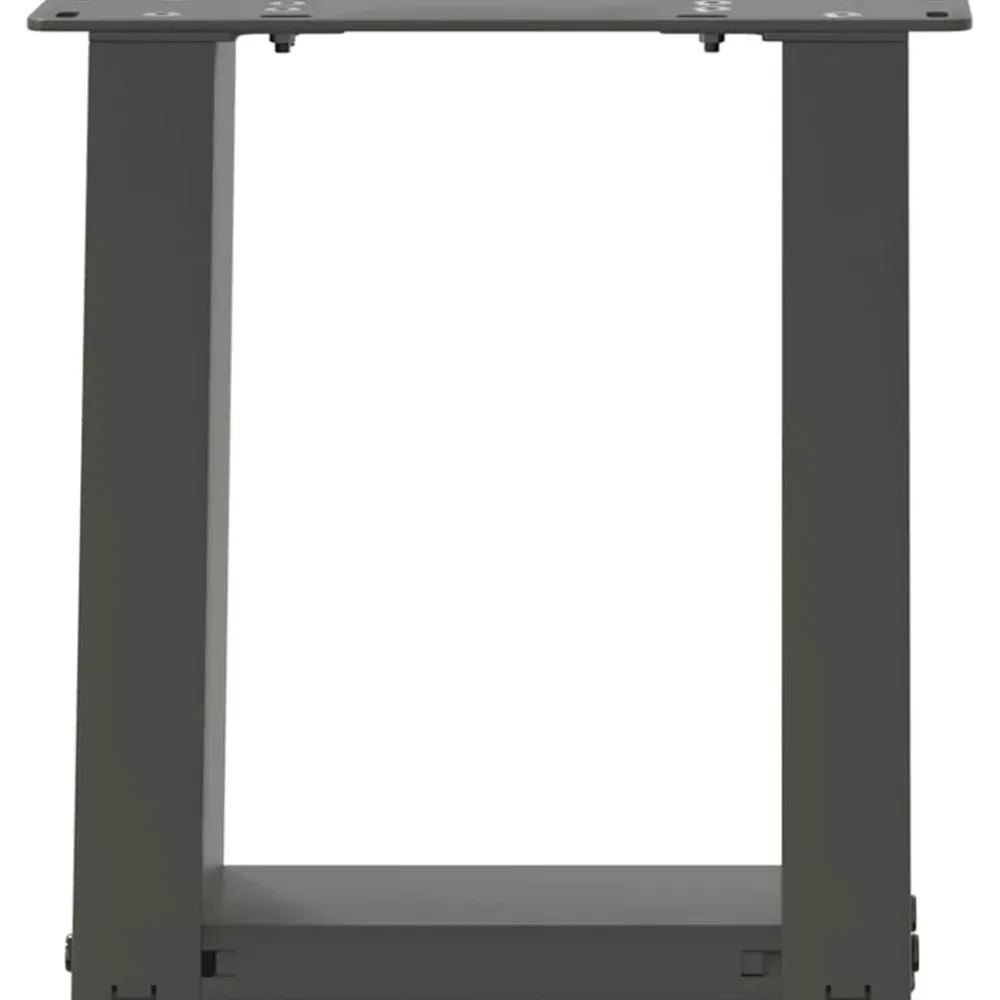 vidaXL Accesorios Para Mesas-Patas para mesa de centro en forma de U (2 unidades), , 30 x (30-31) cm, acero
