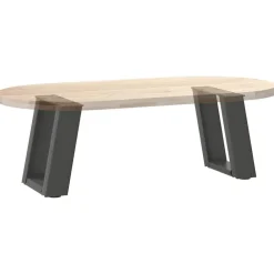 vidaXL Accesorios Para Mesas-Patas para mesa de centro en forma de U (2 unidades), , 30 x (30-31) cm, acero