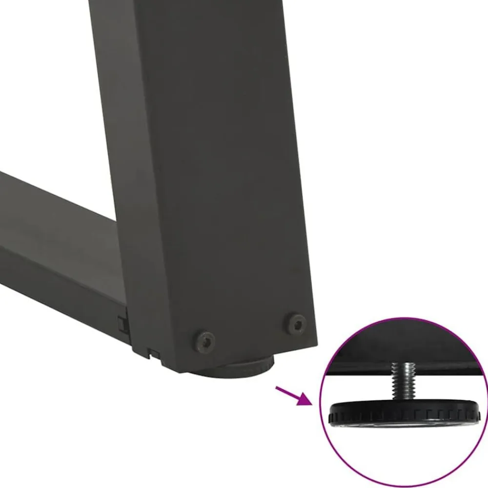 vidaXL Accesorios Para Mesas-Patas para mesa de centro en forma de U (2 unidades), , 30 x (30-31) cm, acero