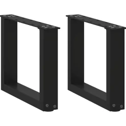 vidaXL Accesorios Para Mesas-Patas para mesa de centro en forma de U (2 unidades), color , 30 x (30-31) cm, acero