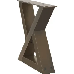 vidaXL Patas para mesa de centro (2 unidades), acero , 30 x (30-31,3) cm. Natural New