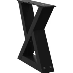 vidaXL Accesorios Para Mesas-Patas para mesa de centro (2 unidades), color , 30 x (30-31,3) cm, acero