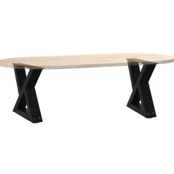 vidaXL Accesorios Para Mesas-Patas para mesa de centro (2 unidades), color , 30 x (30-31,3) cm, acero