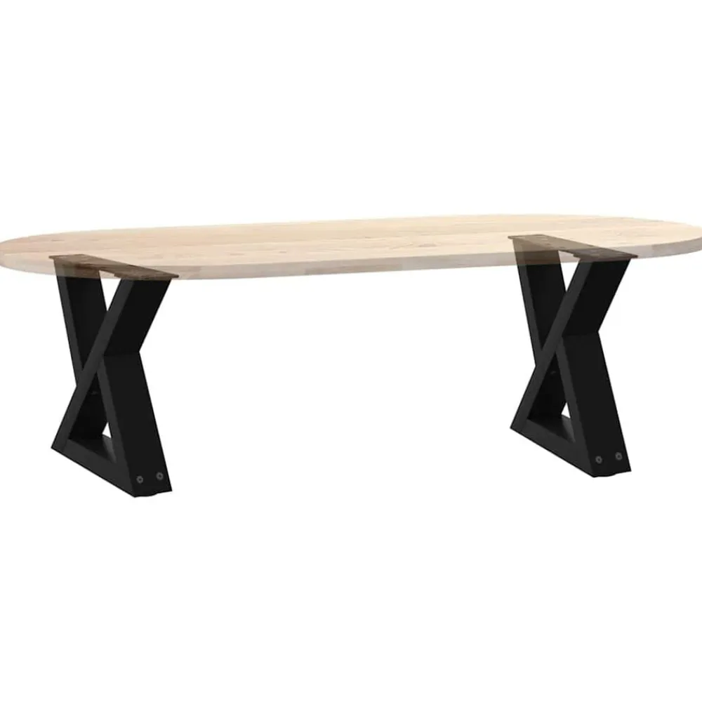 vidaXL Accesorios Para Mesas-Patas para mesa de centro (2 unidades), color , 30 x (30-31,3) cm, acero
