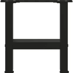 vidaXL Accesorios Para Mesas-Patas para mesa de centro negras (2 unidades, 30 x 31 cm, acero)