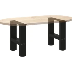 vidaXL Accesorios Para Mesas-Patas para mesa de centro negras (2 unidades, 30 x 31 cm, acero)