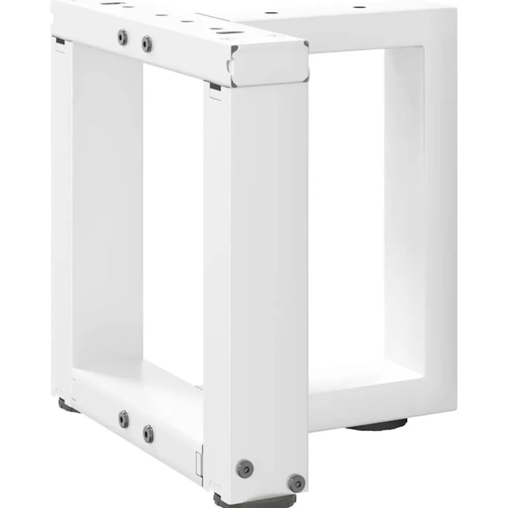 vidaXL Patas para mesa de centro en forma de T (2 unidades), color , 30 x 25 x (30-31) cm, acero Blanco Hot