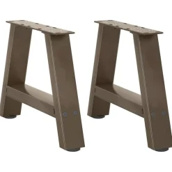 vidaXL Patas para mesa de centro en forma de A (2 unidades, 30 x 30-31 cm, acero) Natural