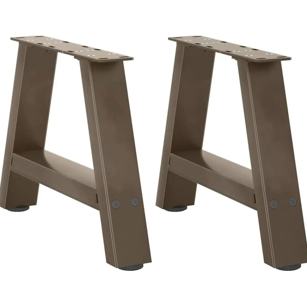 vidaXL Patas para mesa de centro en forma de A (2 unidades, 30 x 30-31 cm, acero) Natural