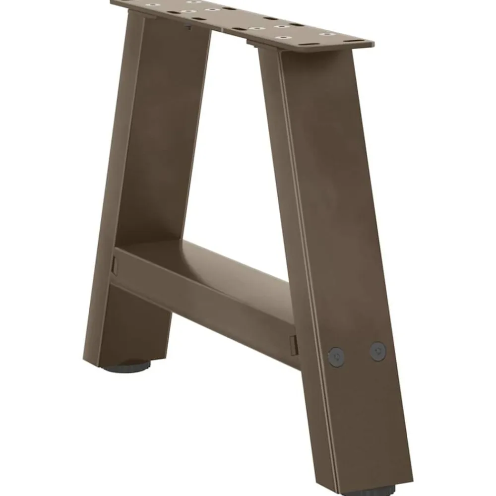 vidaXL Patas para mesa de centro en forma de A (2 unidades, 30 x 30-31 cm, acero) Natural