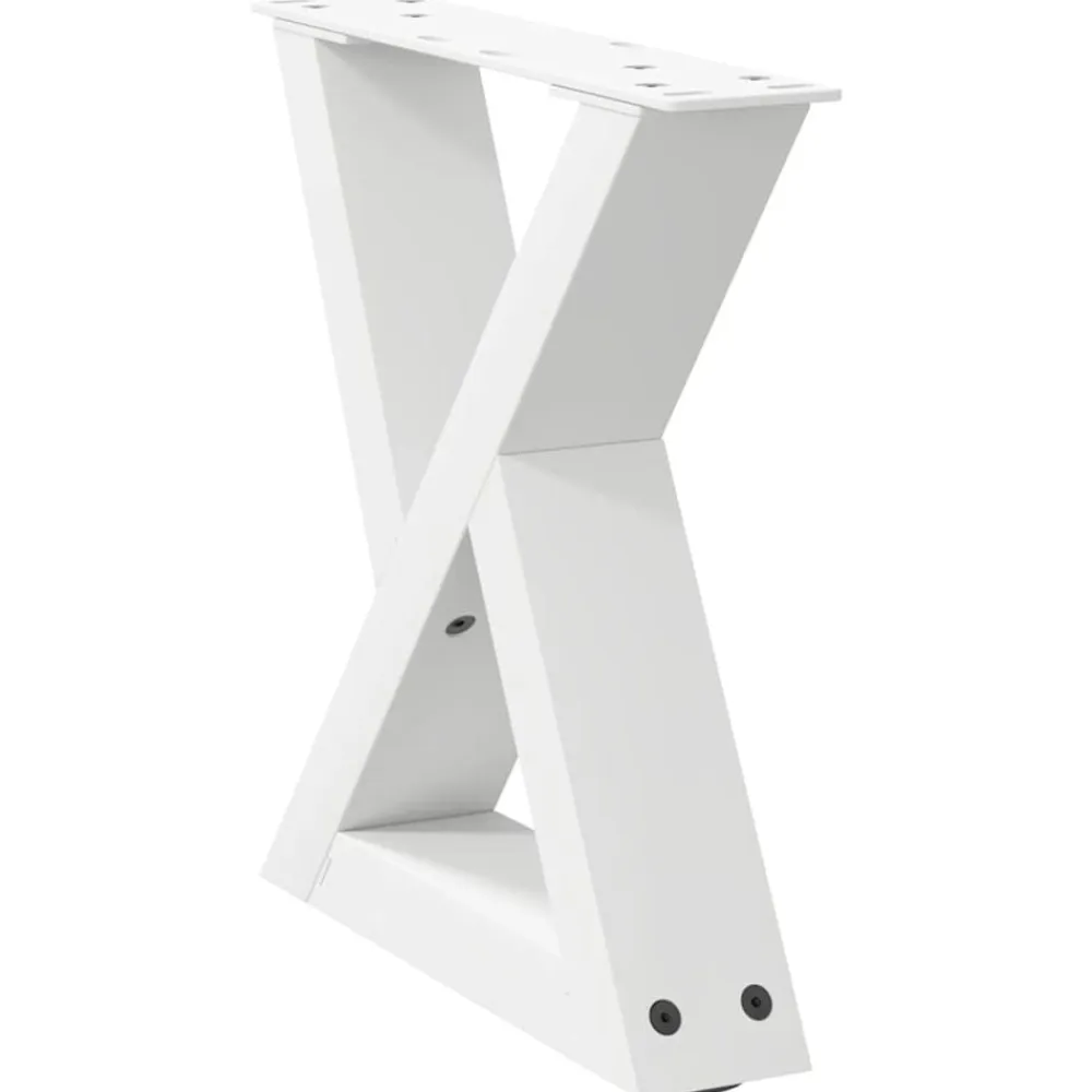 vidaXL Patas para mesa de centro (2 unidades), color , 30 x (30-31,3) cm, acero Blanco Online