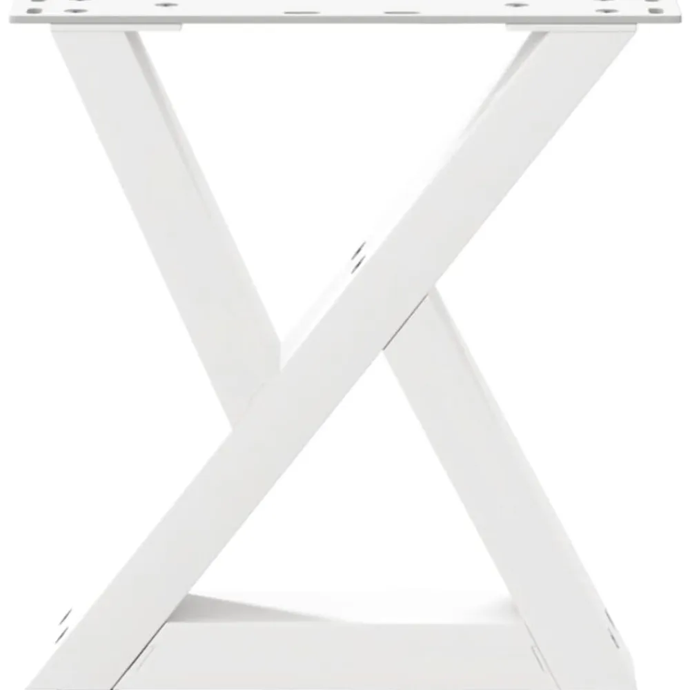 vidaXL Patas para mesa de centro (2 unidades), color , 30 x (30-31,3) cm, acero Blanco Online