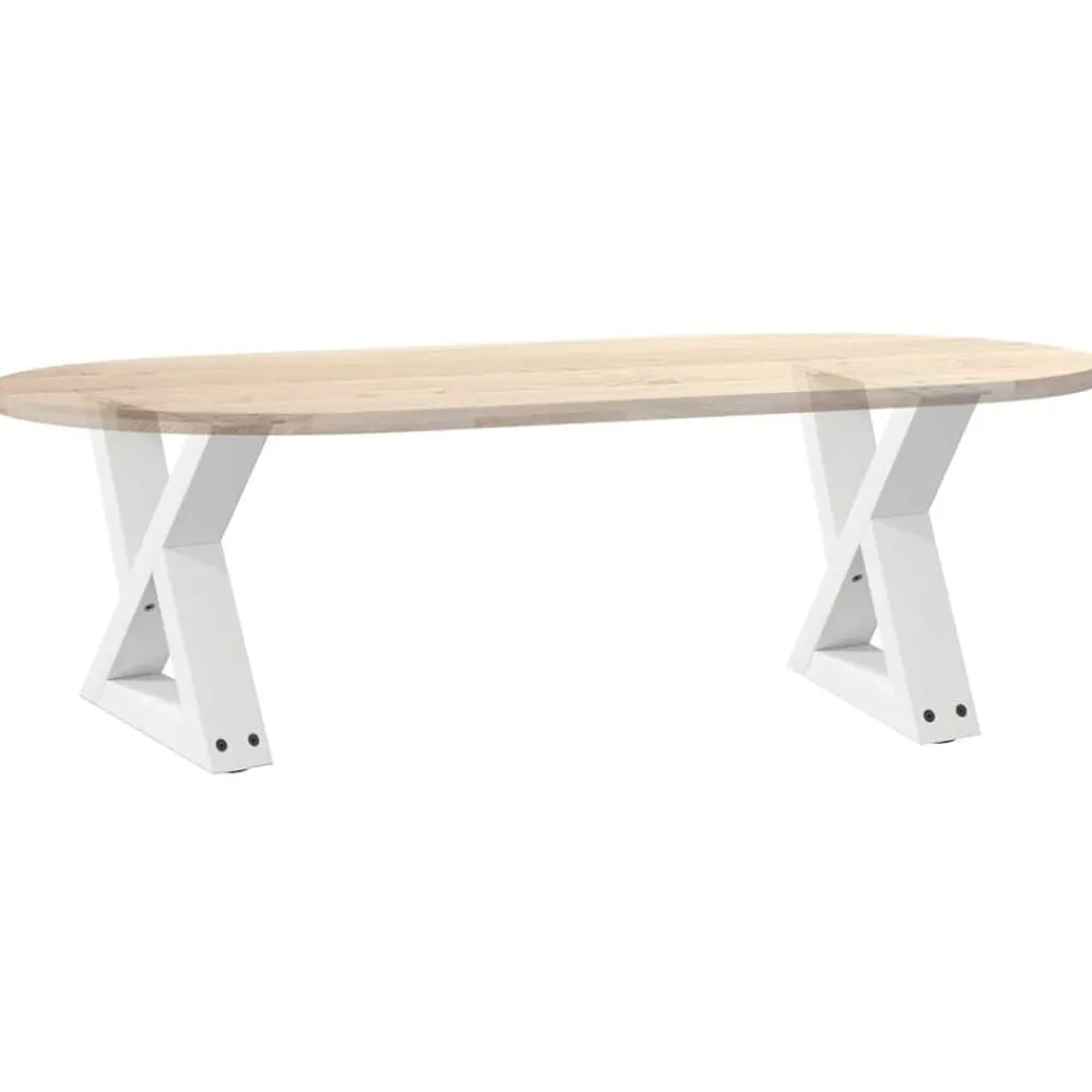 vidaXL Patas para mesa de centro (2 unidades), color , 30 x (30-31,3) cm, acero Blanco Online