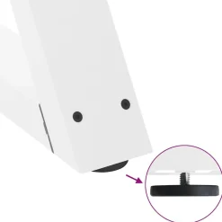 vidaXL Patas para mesa de centro (2 unidades), color , 30 x (30-31,3) cm, acero Blanco Online