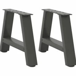 vidaXL Patas para mesa de centro en forma de A (2 unidades), , 30 x (30-31) cm, acero Antracita Online