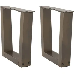 vidaXL Patas para mesa de centro en forma de V (2 unidades, acero , 30 x 30-31,3 cm) Natural Outlet