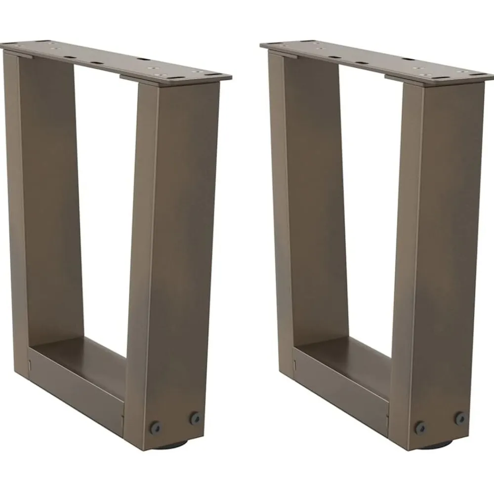 vidaXL Patas para mesa de centro en forma de V (2 unidades, acero , 30 x 30-31,3 cm) Natural Outlet