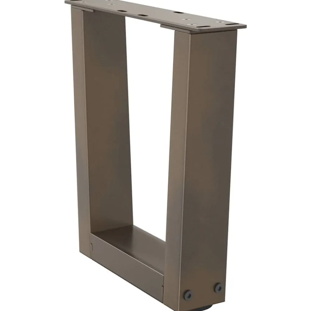vidaXL Patas para mesa de centro en forma de V (2 unidades, acero , 30 x 30-31,3 cm) Natural Outlet