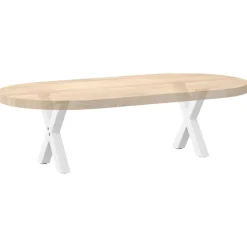 vidaXL Accesorios Para Mesas-Patas para mesa de centro en forma de X (2 unidades), color , 30 x (30-31) cm, acero