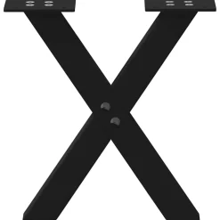 vidaXL Patas para mesa de centro en forma de X (2 unidades), color , 30 x (30-31) cm, acero Negro Hot