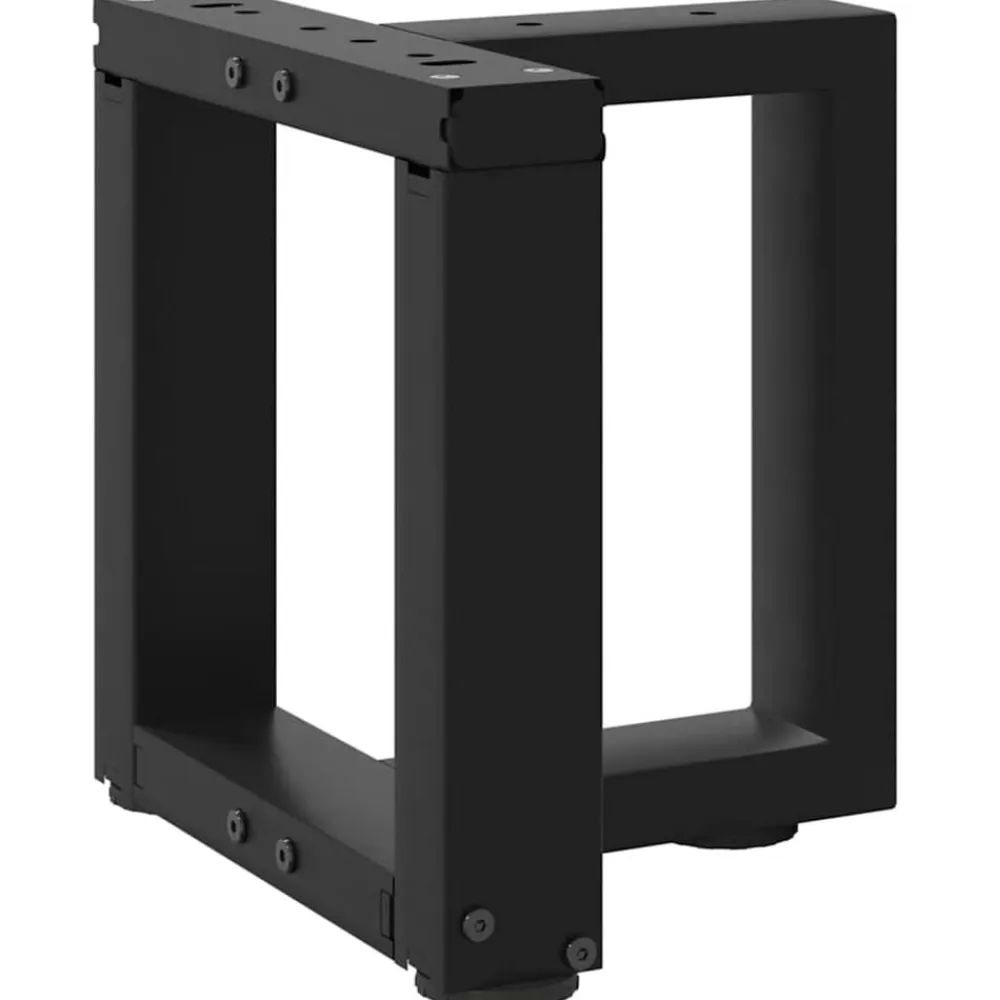 vidaXL Accesorios Para Mesas-Patas para mesa de centro en forma de T (2 unidades), color , 30 x 25 x (30-31) cm, acero