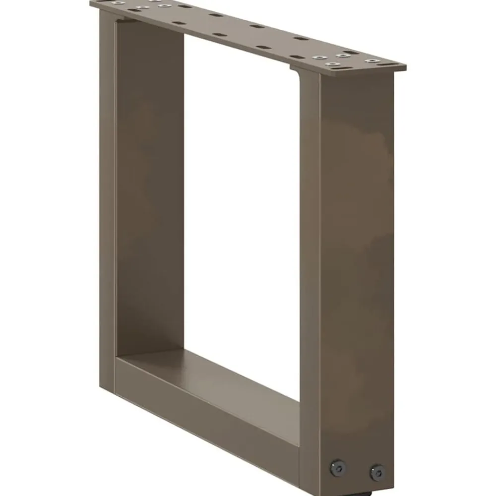 vidaXL Patas para mesa de centro en forma de U (2 unidades, acero , 30 x 30-31 cm) Natural New
