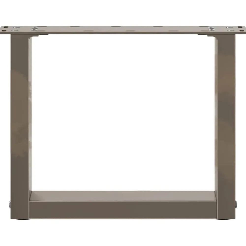 vidaXL Patas para mesa de centro en forma de U (2 unidades, acero , 30 x 30-31 cm) Natural New