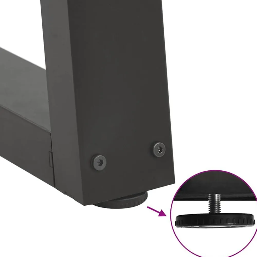 vidaXL Accesorios Para Mesas-Patas para mesa de centro en forma de V (2 unidades), , 30 x (30-31,3) cm, acero