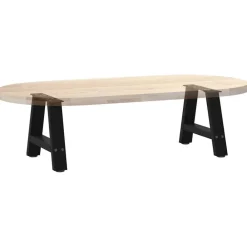 vidaXL Accesorios Para Mesas-Patas para mesa de centro en forma de A (2 unidades), color , 30 x (30-31) cm, acero