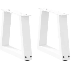 vidaXL Accesorios Para Mesas-Patas para mesa de centro en forma de V (2 unidades), color , 30 x (30-31,3) cm, acero