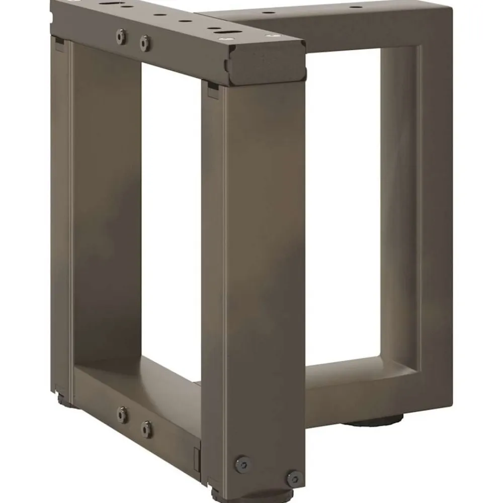 vidaXL Patas para mesa de centro en forma de T (2 unidades), color negro, 30 x 25 x (30-31) cm, acero Natural