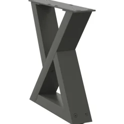 vidaXL Accesorios Para Mesas-Patas para mesa de centro (2 unidades), , 30 x (30-31,3) cm, acero