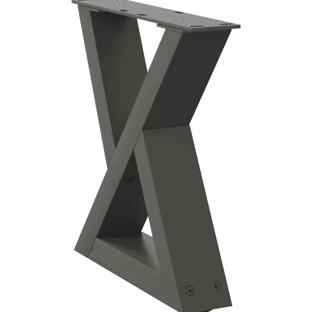 vidaXL Accesorios Para Mesas-Patas para mesa de centro (2 unidades), , 30 x (30-31,3) cm, acero