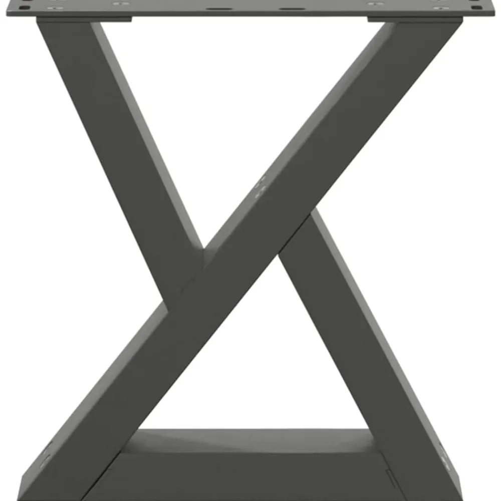 vidaXL Accesorios Para Mesas-Patas para mesa de centro (2 unidades), , 30 x (30-31,3) cm, acero